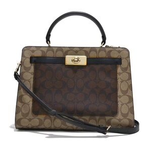 👜Coach Lane Carryall in Blocked Signature Canvas